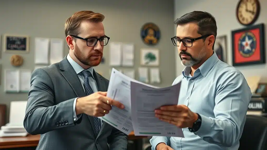 Insurance agent advising South Carolina bar owner on liquor liability insurance policy options and coverage limits