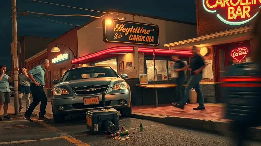 Accident scene at a South Carolina bar related to intoxicated customer—importance of liquor liability insurance coverage