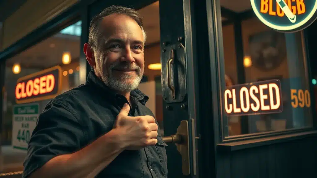 South Carolina restaurant or bar owner locking up confidently after hours—relief thanks to proper insurance coverage