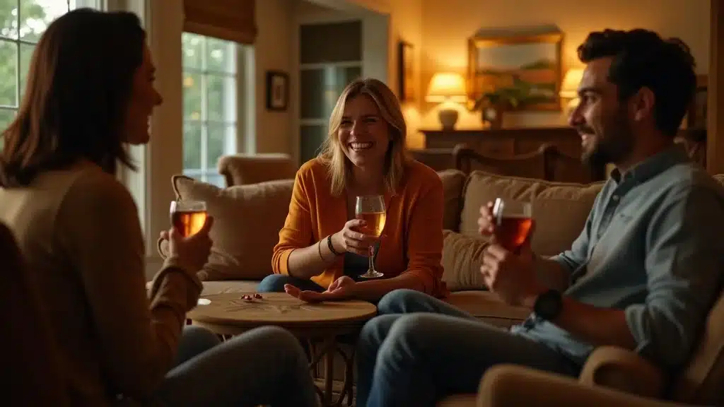 Social host liability gathering in South Carolina with adults holding drinks
